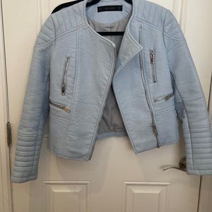 Blue Leather Jacket